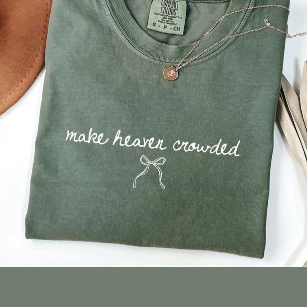Comfort Colors Olive Tee with Inspirational Quote